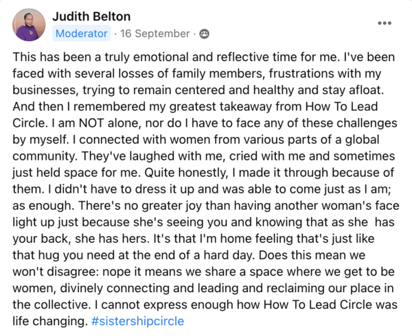 Judith Belton_HTLC Testimonial (FL FB Group)